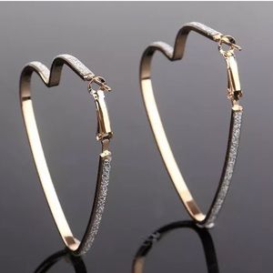 Heart shaped hoop earrings